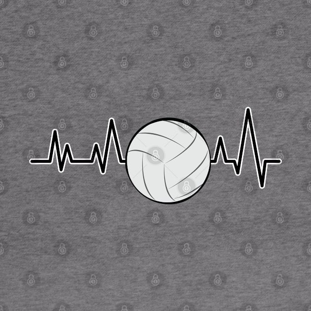 Heartbeat Pulse - Volleyball by DesignWood-Sport